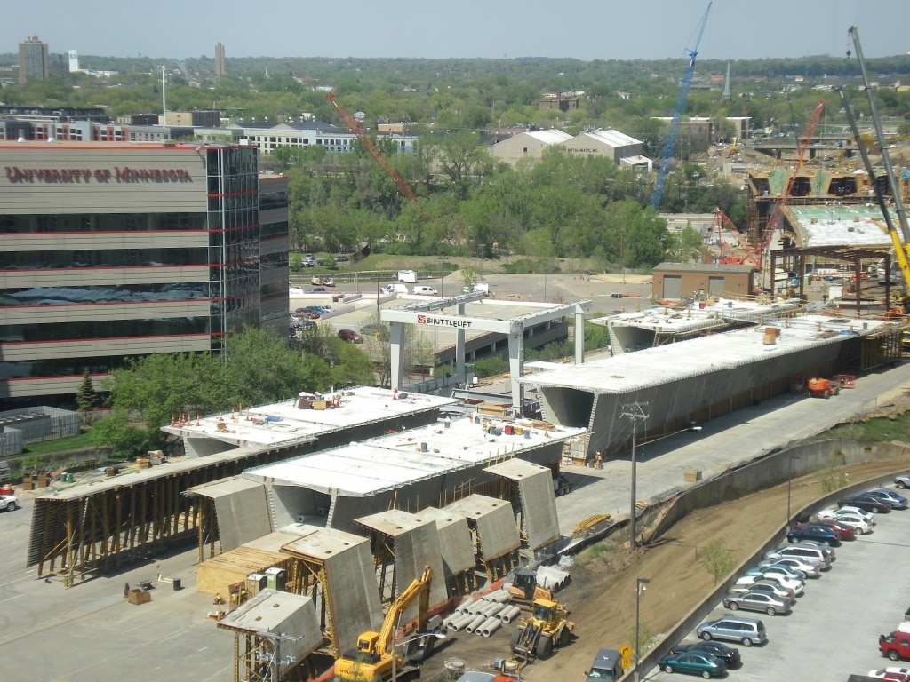 View of Shuttlelift Crane at Job Site