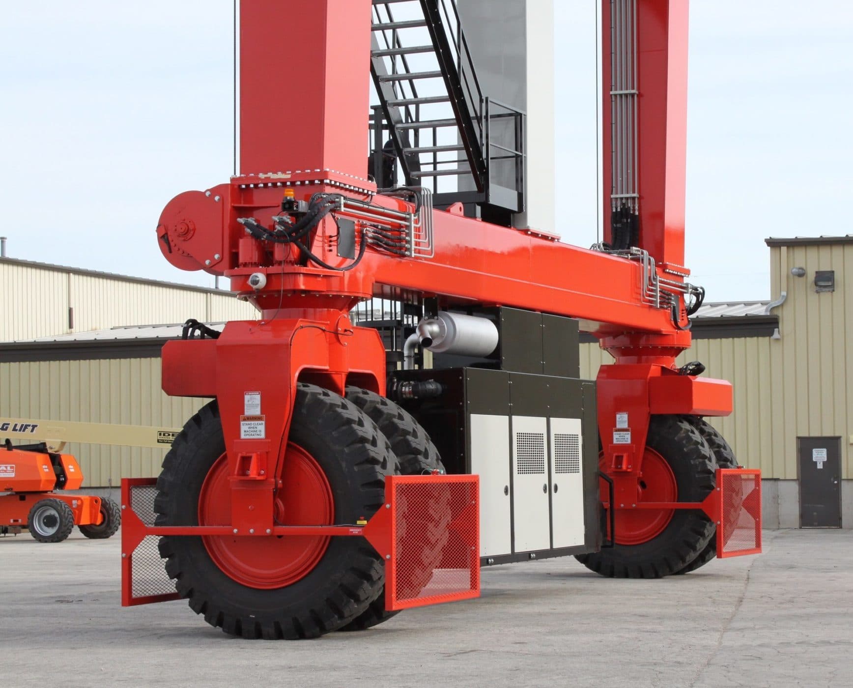 Close Shuttlelift Crane Tires in Action